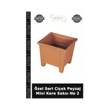 Özel Seri Çiçek Peyzaj Mini Kare Saksı No 2