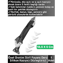 Premium Yüksek Kaliteli Kompakt 3in1 5 Silikon Başlıklı Fayans Derz Silikon Kazıyıcı Uygulayıcı