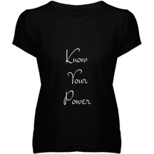 Know Your Power Kadın V Yaka Tişört