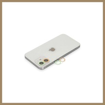 Bezos İphone 12 Mini Uyumlu Renkli Kamera Lens Koruma Cam - Turuncu-yeşil 22
