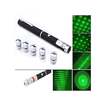 5 Başlıklı Üzel Kutusunda Yeşil Lazer Green Laser Poınter Yeşil