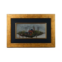Sürreal Yüzen Ayasofya Ve Siyah Paspartu Zarafeti 33 x 48 CM