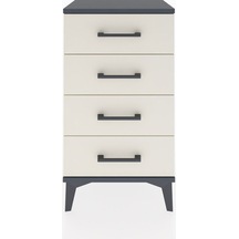 Arges Komodin 4 Çekmeceli 44x30x80 Antrasit-aytaşı Antrasit