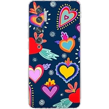 Xiaomi Mi Note 10 İle Uyumlu Retro Color 3 Kamera Korumalı Şeffaf Kılıf Şeffaf