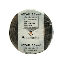 Öznur 2,5 Nya Siyah Kablo - 100 Metre