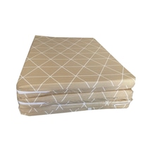 Katlanır Yer Yatağı Sünger Yatak Krem Piramit 80x180 Cm-6 Cm Tek Kişilik