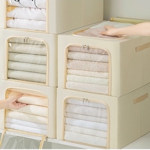 Dancemonkey Cbtx 60l Oxford Kumaş Çelik Çerçeveli Giysi Ve Yatak Takımı Organizatör Kutusu - Haki 140l