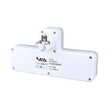 Grup Priz - 10 Amper 2500 Watt, Isıya Dayanıklı, Termal Koruma, 3 Usb Ve 1 Type-c Çıkışlı, Çocuk Koruması, Anahtarlı 3'lü Diktörtgen Priz, 3 Usb + 1 Type-c 1