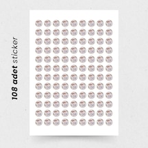 Yılbaşı Çiçek Temalı Mutlu Yıllar Sticker Seti, Yeni Yıl Hediye&p Çok Renkli