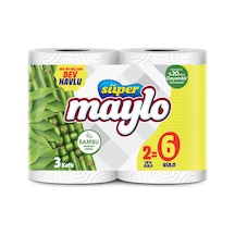 Süper Maylo Bambu Katkılı Dev Havlu 2 6 Rulo - 7 Adet Tarı