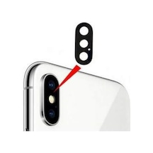 Apple Uyumlu iPhone X Kamera Camı Seti Siyah
