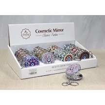 Taşlı El Aynası Anahtarlık Alk3767 Renkli