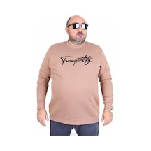 Starbattal Erkek Büyük Beden Sıfır Yaka Sweat Twenty 24200 S.kahve S.Kahve