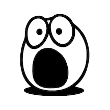 Şaşkın Emoji - Araç, Oto, Laptop, Duvar Uyumlu Sticker 10 12 Cm
