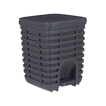 Palm Pedallı Çöp Kovası, Antrasit/gri, 9 Lt 10l Siyah