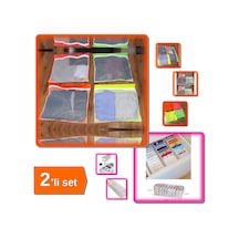 4 Adet 4 Renk Fermuarlı Bavul İçi Düzenleyici + 11 Gözlü Akordiyon Çekmece Düzenleyici - 2li Set T4h Belirtilmemiş