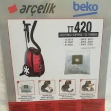Arçelik Uyumlu S4210 S4240 S4250 Toz Torbası, Bez, Kumaş, Elektrikli Süp
