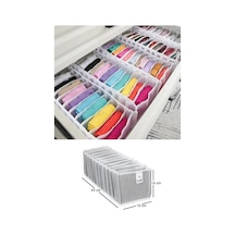 Akordiyon Çekmece İçi Düzenleyici Mideum 15 X 43 X 14 Cm Kumaş Beyaz Diğer
