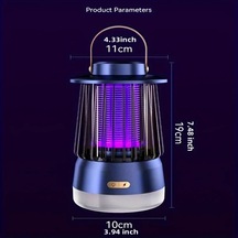 3'ü 1 Arada Çok Fonksiyonlu Sivrisinek Taşınabilir 3 Ü 1 Arada Çok Amaçlı Sivrisinek Öldürücü Lamba, Asılabilir Veya Düz Serilebilir, Elektrik Çarpması Korumalı Ve Temizlik Fırçası İle Kolay Temizlenir, İki Renkli Ortam Aydınlatma Fonksiyonu