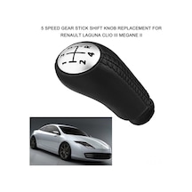 Teltree Renault Laguna Megane Clio Kangoo İçin 5 Vitesli Şift Çubuğu, Ergonomik Tasarım, Pu Deri, Siyah 2 Adet