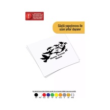 Kuşlar Ve Sweet Home - Araç, Oto, Laptop, Duvar Uyumlu Sticker 60 42 Cm