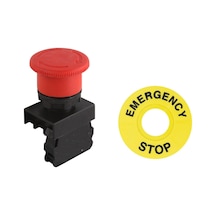 Mantar Buton 1nc Acil Stop+ Acil Stop Etiketi