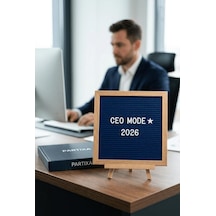 Tr Ahşap Harfli Yazı Panosu 25,5x25,5 Cm Gerçek Cam Çerçeve, 340 Parça Harf Seti, Keçe Yüzey, Standlı Ve Du Genel