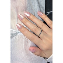 Xsmall Beden Kedi Gözü Tırnak 10 Adet Takma Tırnak Seti T001 Soft Pembe