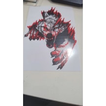 3d Kurt Figürlü Sticker Etiket Diğer