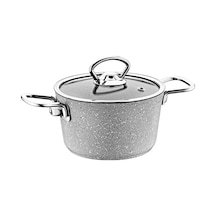 3111 2 Parça Bio Granit Mini Tencere 16x8,5 Cm Gri Gri
