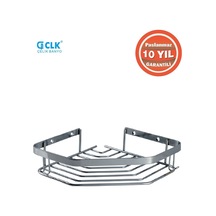 Çelik Banyo Paslanmaz Çelik Erpa 1 Li 19x19 Cm Şampuanlık Köşe Süngerlik Krom