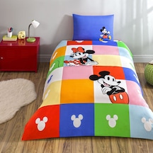 Taç Lisanslı Disney Minnie & Mickey Tek Kişilik Pamuk Nevresim Takımı 000000001000050291 Çok Renkli