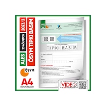 Ales 2023/2 Ağustos ÖSYM Tıpkı Basım Çıkmış Soru Deneme Kitapçığı Dijital Çözümlü Türkiye Geneli