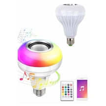 Hubrendy Tekno Bluetooth Hoparlör Akıllı Rgb Led Işık Renk Değiştirme Ses Bombası Ampül Görünümlü