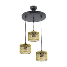 Üçlü Kafes Model Modern Sarkıt Avize K
