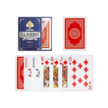 Kırmızı Pvc Plastik Su Geçirmez İskambil Poker Oyun Kağıdı Rd62kr