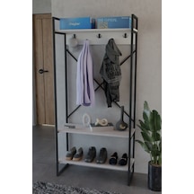 Echo Vestiyer Askılık Portmanto Ayakkabılık Çok Amaçlı Vestiyer Beyaz