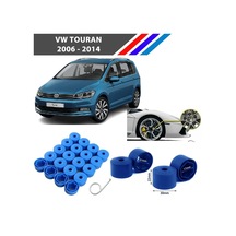 Otozet - Vw Touran Bijon Civata Kapağı Mavi Renk 20 Adetli Set 17mm 1k06011739b9