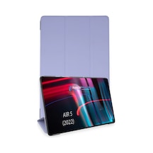 Newface Apple İpad Uyumlu  Uyumlu Air 5 2022 Kılıf Tablet Smart Kılıf - Lila Kapaklı Kılıf