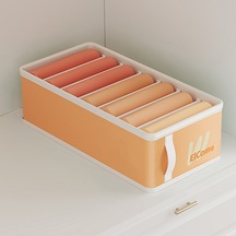 Sones Ana Sayfa Giyim Bölmeleri Nem Geçirmez Saklama Kutusu Katlanabilir Pantolon Düzenleyici Turuncu Küçük 7-ızgara Diğer