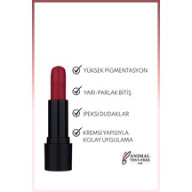 Deep Impact Lipstick Kremsi Ruj - 14 Warm Cherry - Kırmızı Çok Renkli