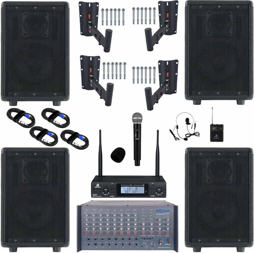 Lastvoice Elit Plus Paket-1 Profesyonel Ses Sistemi Mikser Amfi Hoparlör Mikrofon