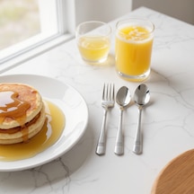 30 Parça 6 Kişilik 18/10 Kalite Çatal Kaşık Seti Alvina Model 304 Paslanmaz Çelik Paslanmaz Çelik