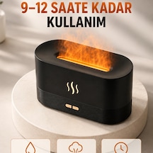 180 Ml Alev Efektli Aroma Difüzörü Ultrasonik Buharlı Aromaterapi Cihazı
