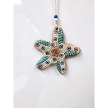 Seramik Mini Deniz Yıldızı Dekoratif Duvar Süsü 15X15 Cm