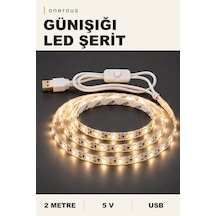 Onerous 2 M 5v Günışığı Led Şerit, Anahtarlı, Usb