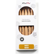 Knitpro Double Point Knitting Needles Basix Beech 20cm 15.00mm 35128