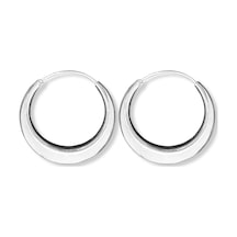 Oya Silver Yarım Ay Gümüş Kadın Halka Küpe 3x3cm