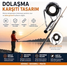 80 Adet Olta Kamış Uç Yüzüğü Seti 10 Farklı Boy Seramik Halkalı Dolanma Önleyici Kılavuz Yüzü Standart