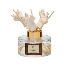 Yılbaşı 150 Ml Geyik Seramik Taş Bambu Çubuklu Spice Orange Oda Kokusu Portakal